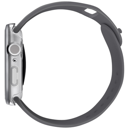 Etui UNIQ Voute do Apple Watch Series 10 42mm szkło hartowane srebrny