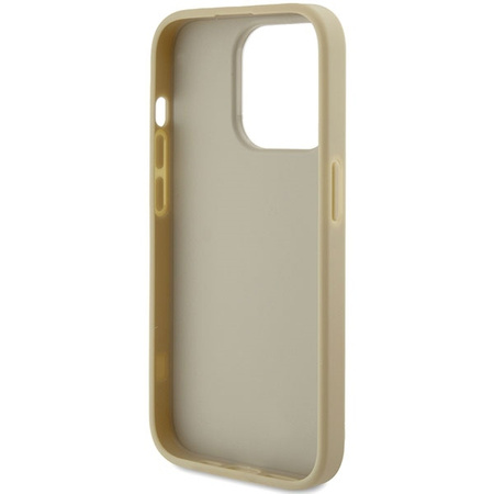 Guess Glitter Script Big 4G case for iPhone 15 Pro Max - gold