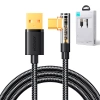 Joyroom USB C cable angled - USB for fast charging and data transfer 3A 1.2 m black (S-UC027A6)
