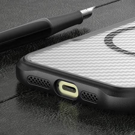 Leading Series MagSafe Silikonhülle für iPhone 16 Pro – Schwarz