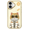 Nimmy etui iPhone 16 6.1" khaki           Cool&Cute 2.0 Cat