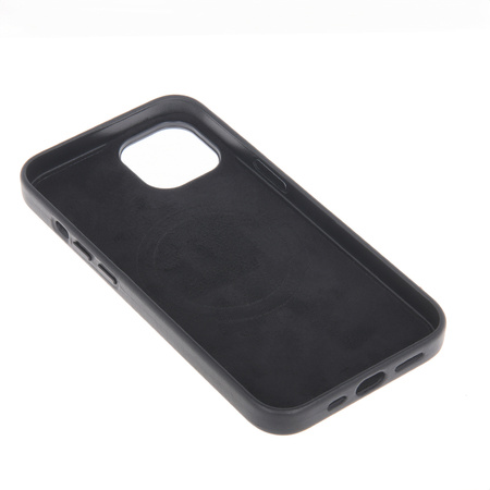 Nakładka Mag Leather do iPhone 15 6,1" czarna