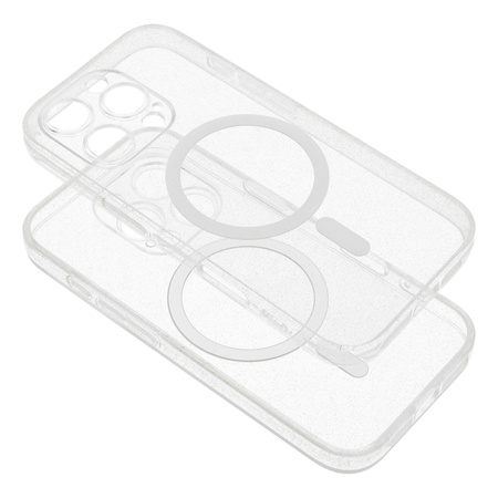 Futerał CLEAR MAG COVER kompatybilny z MagSafe do SAMSUNG S25 transparentny glitter