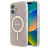 Original Handyhülle IPHONE 16 PLUS Guess Hardcase IML 4G MagSafe (GUHMP16MH4STP) rosa