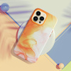 Leather Mag Cover kompatybilne z MagSafe do IPHONE 14 PRO MAX orange splash