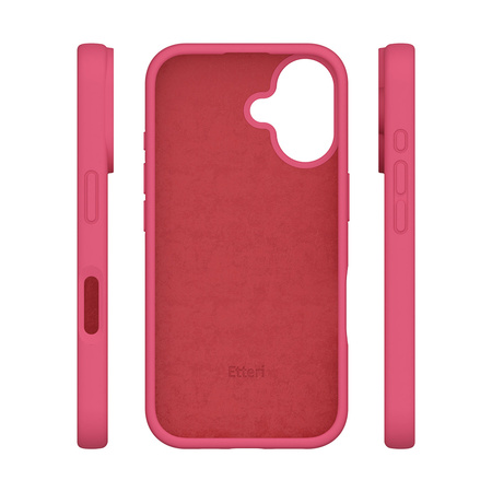 Nakładka Etteri Silicone Case do iPhone 16 Plus 6,7" malinowa