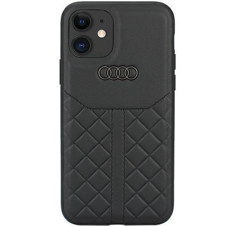 Audi Genuine Leather iPhone 12/12 Pro 6.1" czarny/black hardcase AU-TPUPCIP12P-Q8/D1-BK