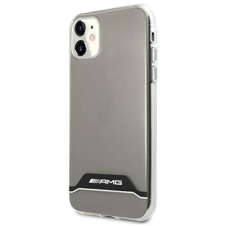 Schutzhülle IPHONE 11 Mercedes AMG Hardcase Electroplate Black&White (AMHCN61TCBW) transparent