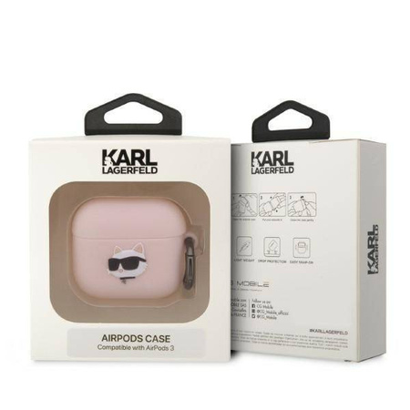 Karl Lagerfeld Silicone NFT Choupette Head 3D - Etui AirPods 3 (różowy)