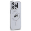 Oryginalne Etui IPHONE 14 PRO MAX Karl Lagerfeld Hardcase IML Metal Karl&Choupette Head MagSafe (KLHMP14XHLSKCH) białe