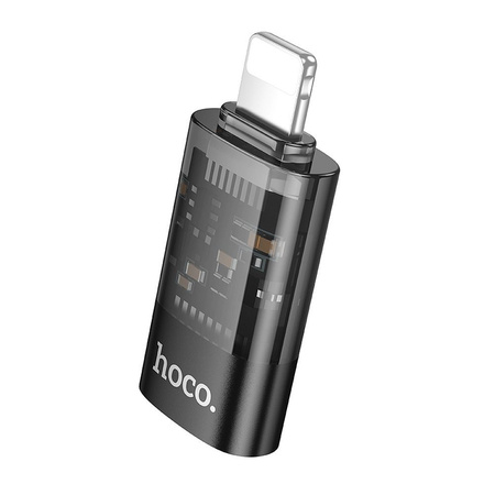 HOCO adapter OTG Lightning (męski) do Typ C (żeński) UA36A transparentny czarny