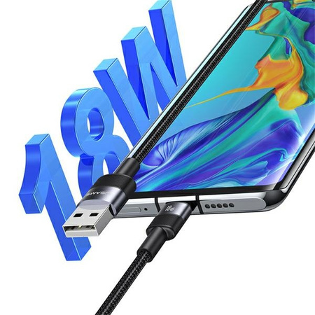 USAMS SET Kabel USB na USB-C 3A 1.2mFast Charging stalowy/tarnish 30 szt. SJ718ZJ01 (US-SJ718)