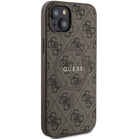 Oryginalne Etui GUESS Hardcase GUHMP14SG4GFRW do iPhone 14 (Kompatybilny z Magsafe / 4G Ring classic logo / brązowy)