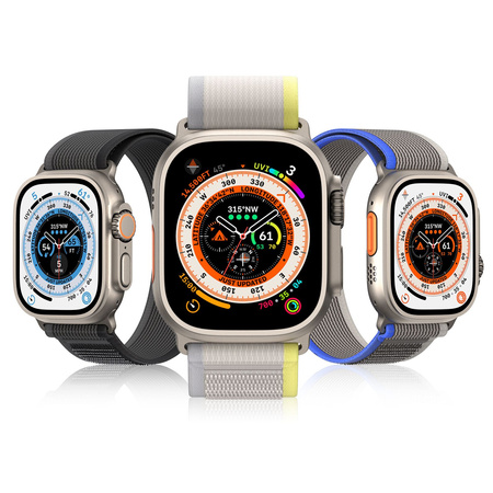 Velcro Sports Strap for Apple Watch Ultra/8/7/6/SE/5/4/3/2/1 (42, 44, 45, 49mm) Dux Ducis Strap YJ Version - Blue Gray