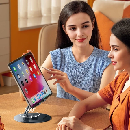 Wozinsky WRS-DSY84SS 360° Rotating Aluminum Tablet Stand - Gray