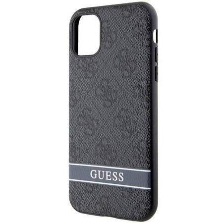 Guess GUHCN61P4SNK iPhone 11 / Xr grau/graues Hardcase 4G Stripe