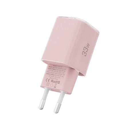 TECH-PROTECT NCM33W 2-PORT NETWORK CHARGER PD33W/QC3.0 BABY PINK