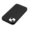 iCarer Litchi Premium Leather Case skórzane etui iPhone 14 Plus magnetyczne z MagSafe czarny (WMI14220711-BK)