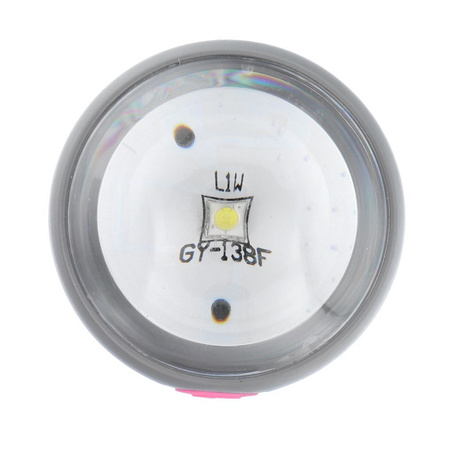 Dozownik worków na psie odchody z karabińczykiem i latarką LLFG24033 pink