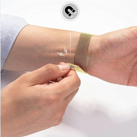 Mercury pasek Mesh Apple Watch 38/40/41mm złoty/gold