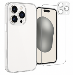 Etui do iPhone 16 Pro Max + Szkło na ekran + Szkło na aparat