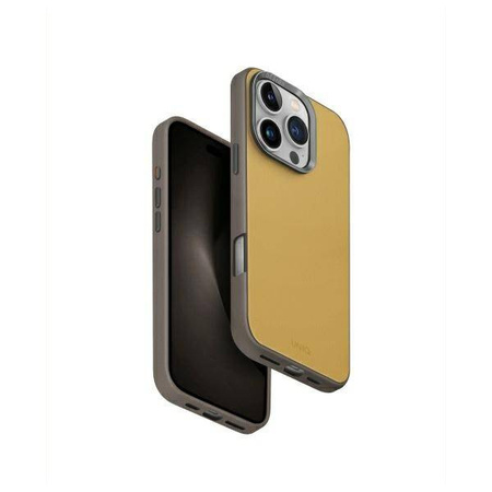 Schutzhülle IPHONE 16 PRO UNIQ Lyden DS Magclick Charging gelbgrau