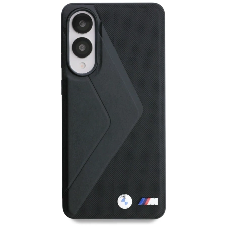 Etui BMW Leather Oversized Stripes MagSafe na Samsung Galaxy S25 Edge - czarne