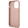 Oryginalne Etui IPHONE 14 PRO MAX Guess Hardcase Saffianotriangle Logo (GUHCP14XPSATLP) różowe