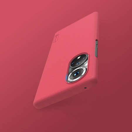 Nillkin Super Frosted Shield gehärtete Gehäuseabdeckung + Ständer Honor 50 Pro schwarz