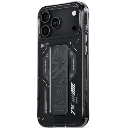 Etui Skinarma Helio do iPhone 17 Pro Max Magnetic Charging + Grip Stand grafitowy