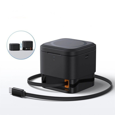 Ładowarka bezprzewodowa 2w1 Baseus BS-W531 MagSafe / Qi USB-C 20W - czarna