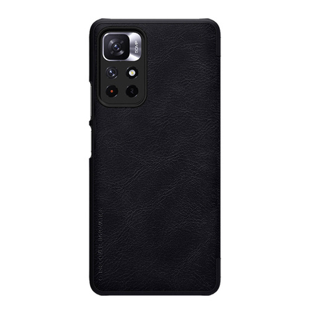 Nillkin Qin Case Case for Xiaomi Poco M4 Pro 5G Camera Protector Holster Cover Flip Cover Black