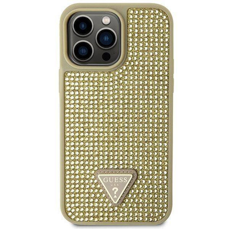 Guess GUHCP14XHDGTPD iPhone 14 Pro Max 6.7&quot; gold/gold hardcase Rhinestone Triangle