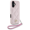 Oryginalne Etui IPHONE 16 Karl Lagerfeld Quilted Initial Logo & Chain Strap różowe