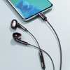 Maxlife słuchawki przewodowe MXEP-04 douszne USB-C 3,5mm czarne