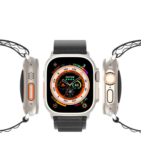 Sport-Schnallenarmband für Apple Watch Ultra 8/7/6/SE/5/4/3/2/1 (42, 44, 45, 49 mm) Dux Ducis Armband GS-Version – Schwarz