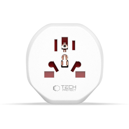 TECH-PROTECT UNIVERSAL TRAVEL ADAPTER FROM EU WHITE