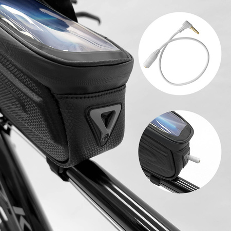 Wozinsky Bike Frame Bag 1.7l Handyhülle Schwarz (WBB28BK)