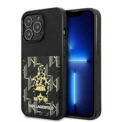 Schutzhülle IPHONE 13 PRO Karl Lagerfeld Hardcase Karlimals Cardslot (KLHCP13LCANCNK) schwarz