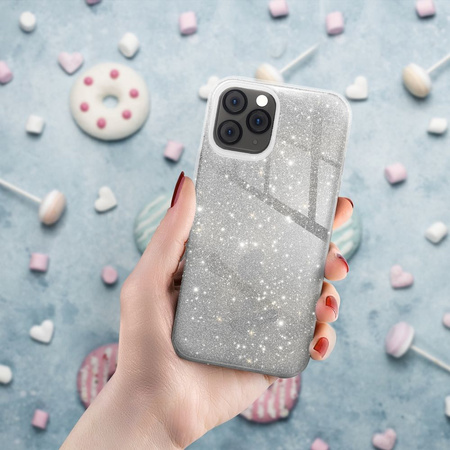 Futerał SHINING do IPHONE 15 PLUS srebrny