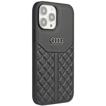 Audi Genuine Leather iPhone 13 Pro / 13 6.1" black/black hardcase AU-TPUPCIP13P-Q8/D1-BK