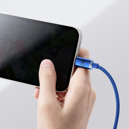 Baseus Crystal Shine Series Fast Charging Data Cable USB to iP 2.4A 2m Blue