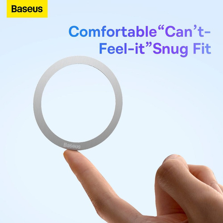 Baseus Halo Series magnetic ring (2 pcs / package) silver (PCCH000012)
