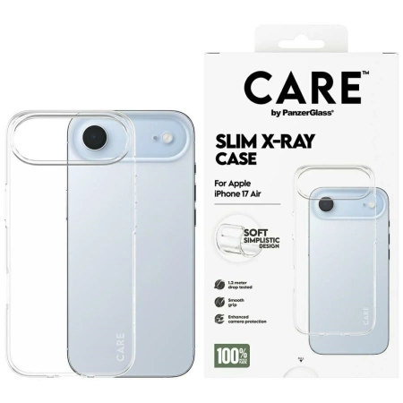 CARE by PanzerGlass Modisches X-Ray Soft Basic Case für iPhone Air - Transparent