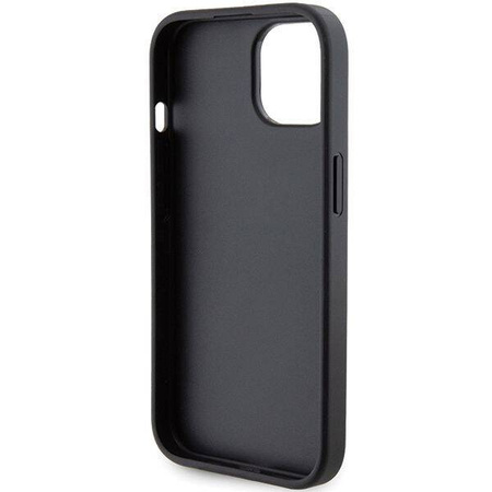 Etui Karl Lagerfeld Gripstand Saffiano Choupette Pins na iPhone 15 - czarne