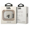 Original Handyhülle APPLE AIRPODS 3 Karl Lagerfeld Gliter Karl&Choupette (KLA3HNKCTGT) transparent