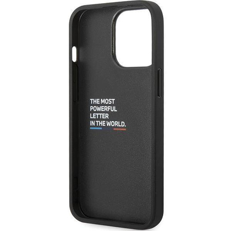 Hülle BMW BMHCP13L22NBCK iPhone 13 Pro / 13 6,1&quot; schwarz/schwarz Hardcase Leder Carbon