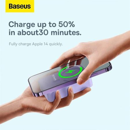 Baseus Magnetic Mini 20000 mAh 20W Powerbank – Lila + USB-C / USB-C-Kabel