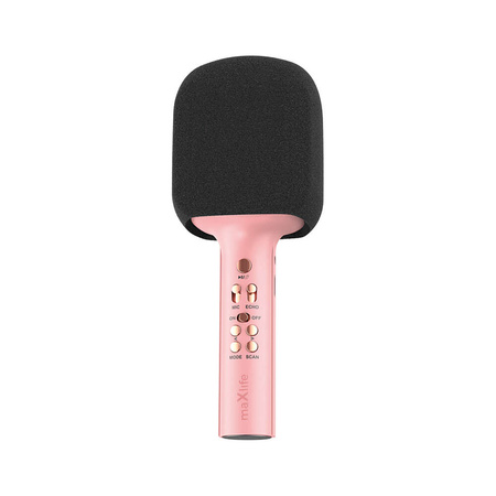 Maxlife mikrofon z głośnikiem Bluetooth MXBM-600 różowy