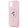 Karl Lagerfeld Silicone Karl&amp;Choupette MagSafe iPhone 11 Case - Pink
